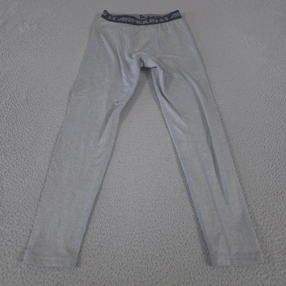 Under Armour Pants Kids Youth Large Grey ColdGear Fitted Legging‎ Tights Workout